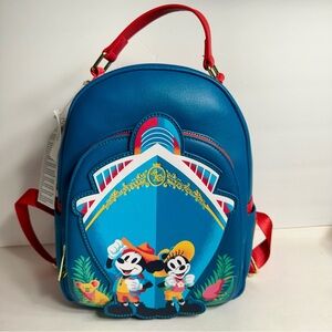 NWT. Disney Cruise Line Exclusive. Disney Wonder Loungefly Mini Backpack.